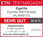 Egardia Alarmanlage: "Sehr gut" im Test des ETM-Testmagazins (04/2023)